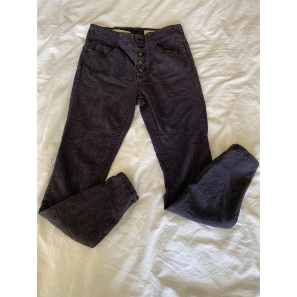 Pilcro and the Letterpress By Anthropologie High Rise Skinny Pants Gray Size 26 - Picture 7 of 16